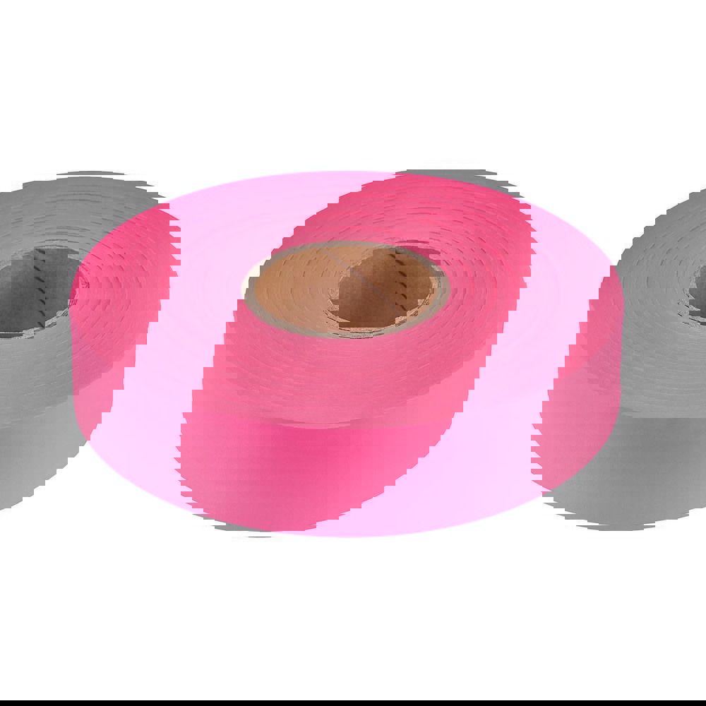 Barricade & Flagging Tape; Legend: None ; Material: Plastic ; Overall Length: 600.00 ; Color: Pink ; Features: Options for Uses Could be: Surveying Work, Marking Trails, Marking Boundaries, etc.